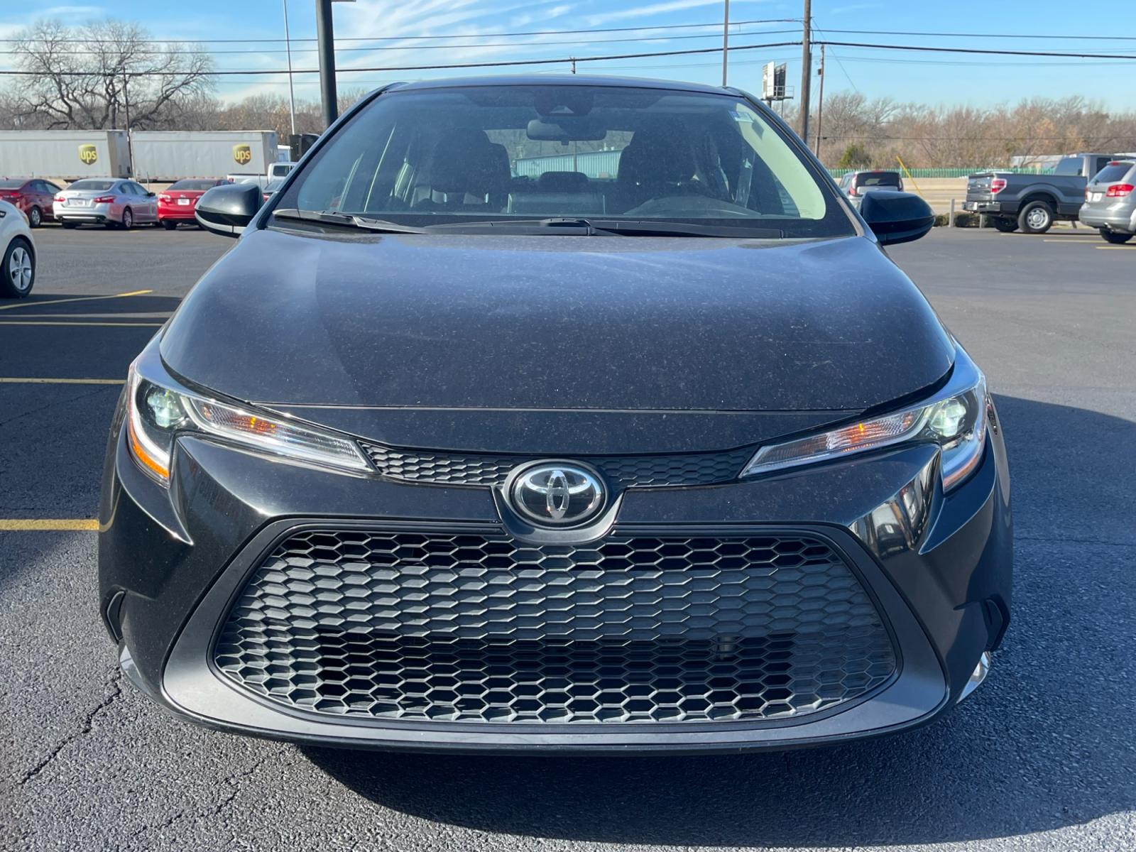 2020 BLACK Toyota Corolla LE (5YFEPRAE7LP) with an 1.8L L4 DOHC 16V engine, CVT transmission, located at 420 I-35E, Lancaster, TX, 75146, (469) 297-4144, 32.593929, -96.823685 - Photo #1