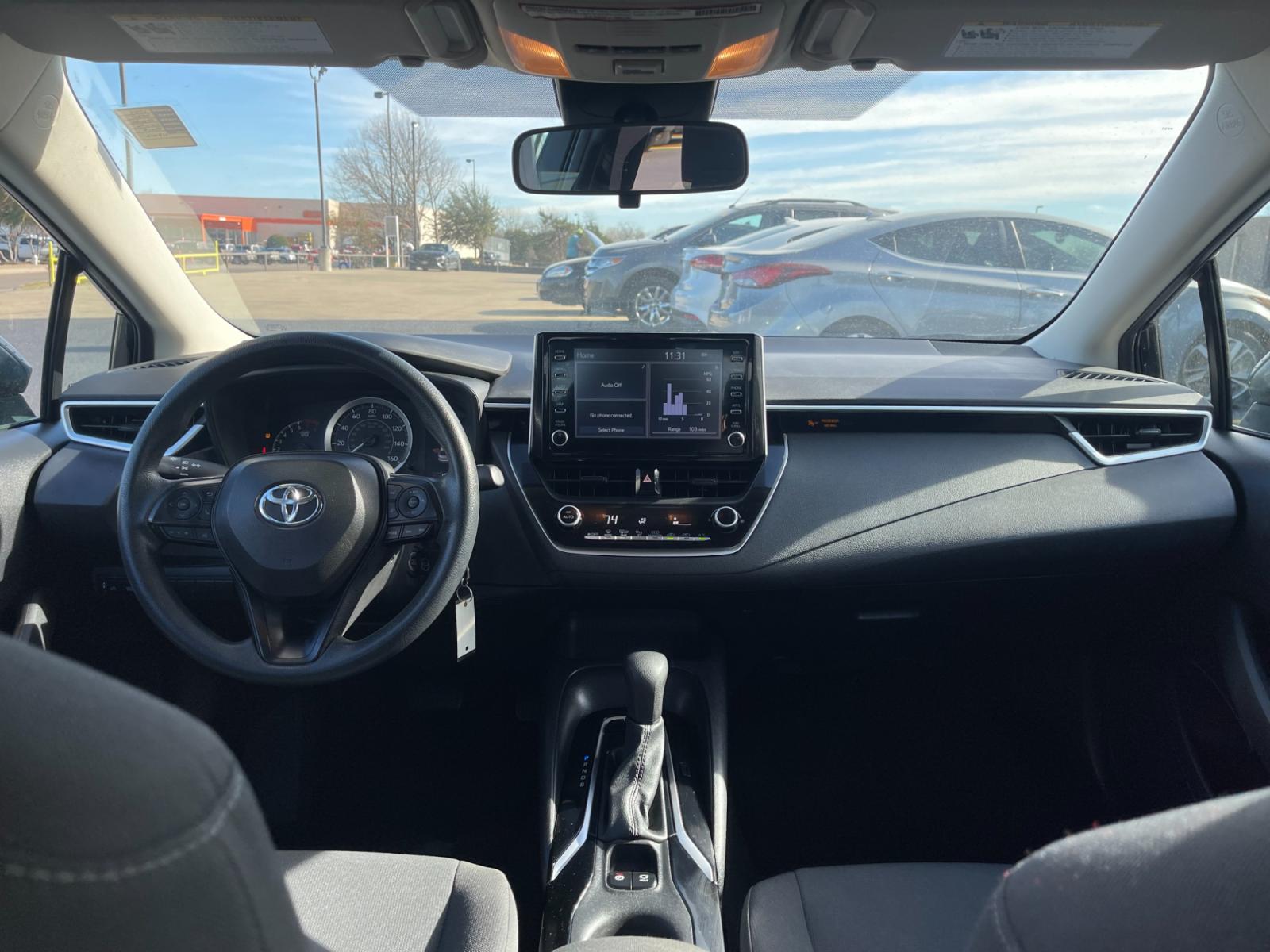 2020 BLACK Toyota Corolla LE (5YFEPRAE7LP) with an 1.8L L4 DOHC 16V engine, CVT transmission, located at 420 I-35E, Lancaster, TX, 75146, (469) 297-4144, 32.593929, -96.823685 - Photo #7