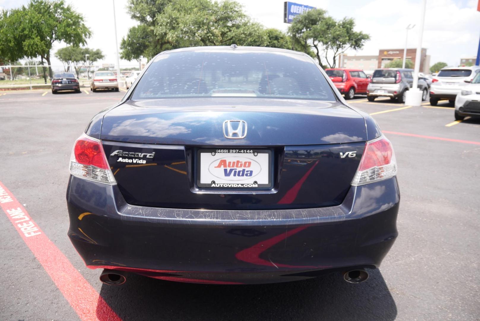 2010 BLUE Honda Accord EX-L V-6 Sedan AT (5KBCP3F86AB) with an 3.5L V6 SOHC 24V engine, 5-Speed Automatic transmission, located at 8640 E R L Thornton Fwy, Dallas, TX, 75228, (469) 297-4144, 32.794128, -96.693008 - Photo#3