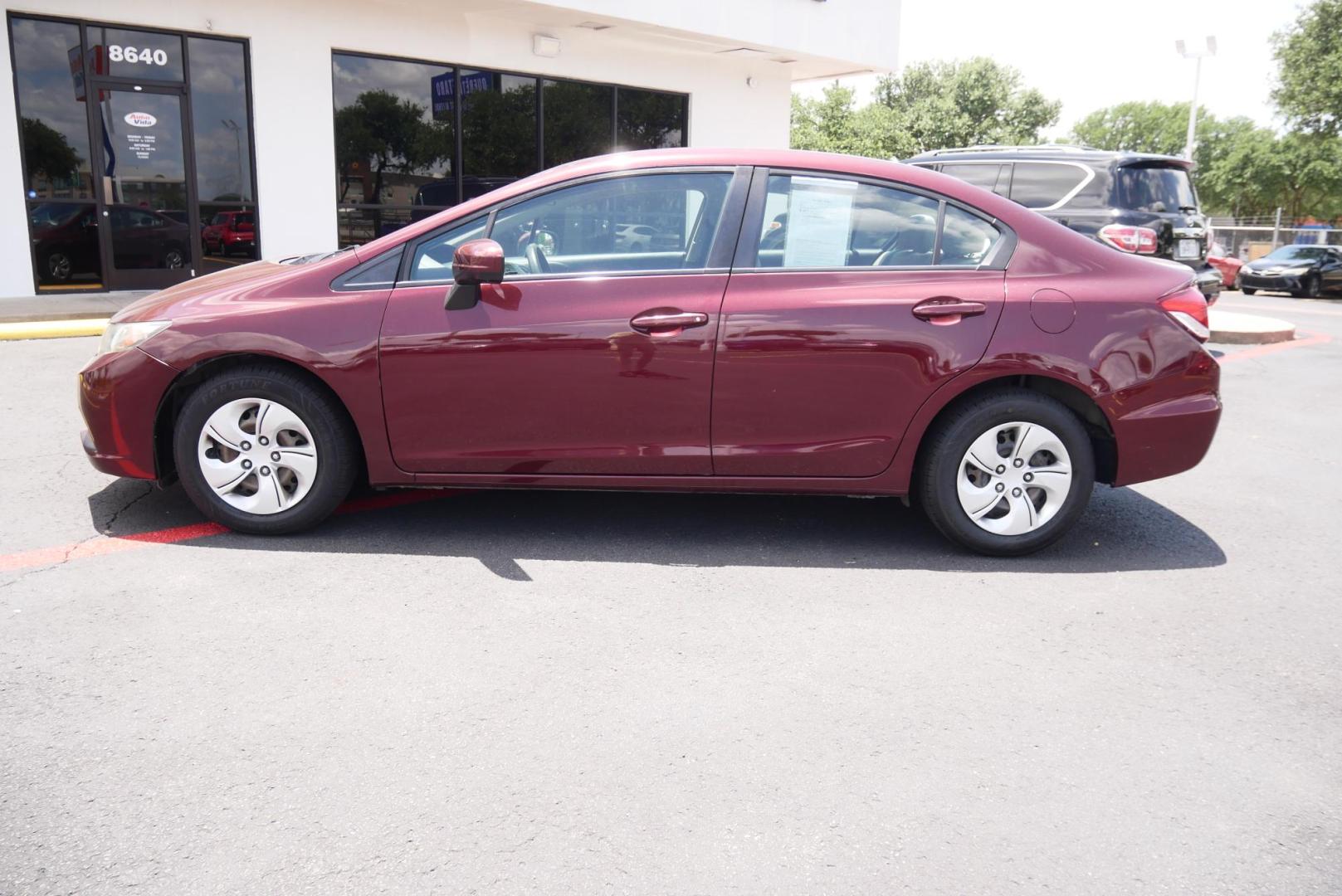 2015 MAROON Honda Civic LX Sedan CVT (2HGFB2F59FH) with an 1.8L L4 SOHC 16V engine, Continuously Variable Transmission transmission, located at 8640 E R L Thornton Fwy, Dallas, TX, 75228, (469) 297-4144, 32.794128, -96.693008 - Photo#5