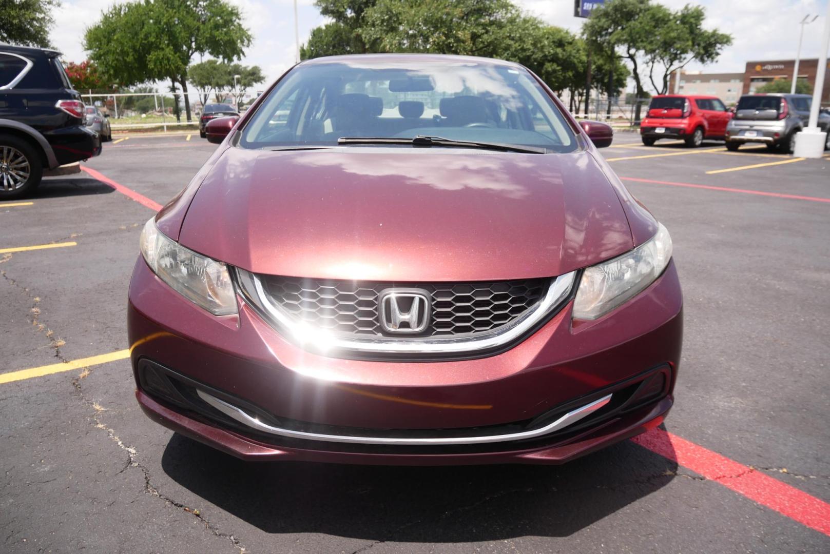 2015 MAROON Honda Civic LX Sedan CVT (2HGFB2F59FH) with an 1.8L L4 SOHC 16V engine, Continuously Variable Transmission transmission, located at 8640 E R L Thornton Fwy, Dallas, TX, 75228, (469) 297-4144, 32.794128, -96.693008 - Photo#7