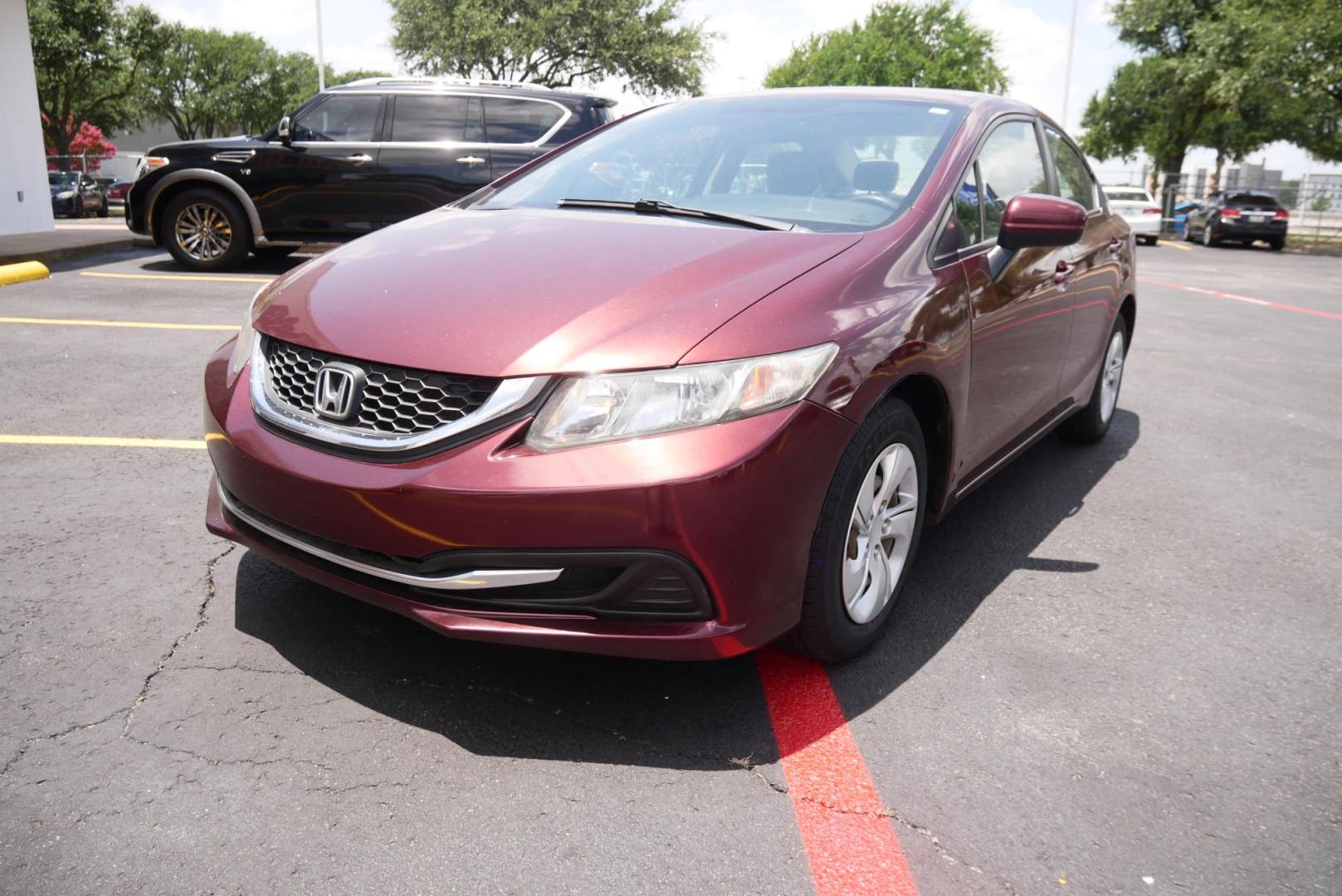2015 MAROON Honda Civic LX Sedan CVT (2HGFB2F59FH) with an 1.8L L4 SOHC 16V engine, Continuously Variable Transmission transmission, located at 8640 E R L Thornton Fwy, Dallas, TX, 75228, (469) 297-4144, 32.794128, -96.693008 - Photo#6