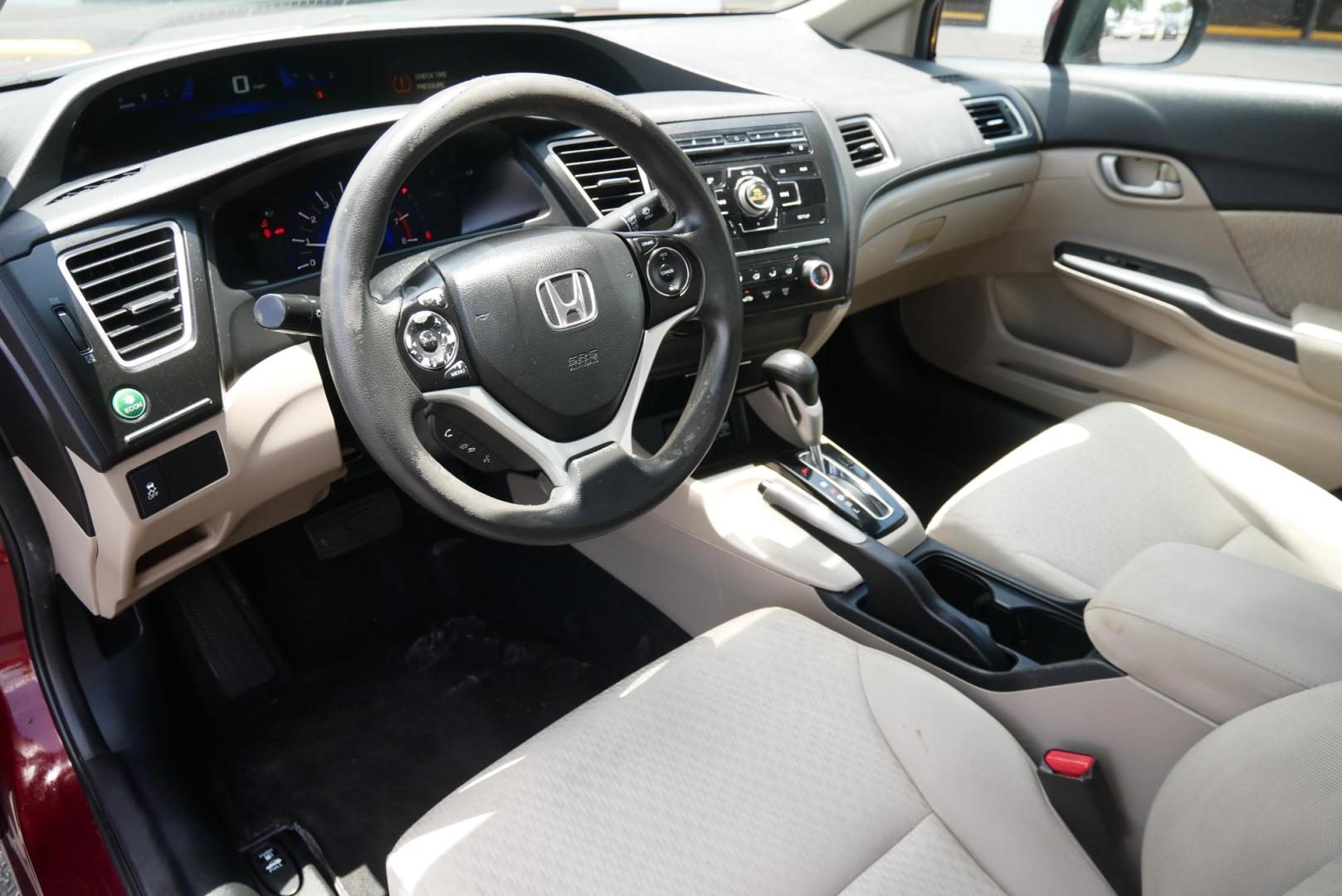 2015 MAROON Honda Civic LX Sedan CVT (2HGFB2F59FH) with an 1.8L L4 SOHC 16V engine, Continuously Variable Transmission transmission, located at 8640 E R L Thornton Fwy, Dallas, TX, 75228, (469) 297-4144, 32.794128, -96.693008 - Photo#8