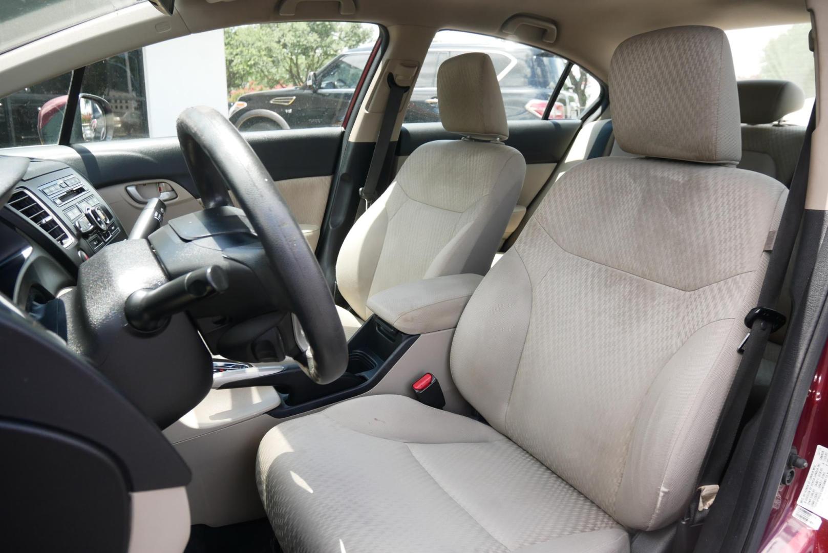 2015 MAROON Honda Civic LX Sedan CVT (2HGFB2F59FH) with an 1.8L L4 SOHC 16V engine, Continuously Variable Transmission transmission, located at 8640 E R L Thornton Fwy, Dallas, TX, 75228, (469) 297-4144, 32.794128, -96.693008 - Photo#9