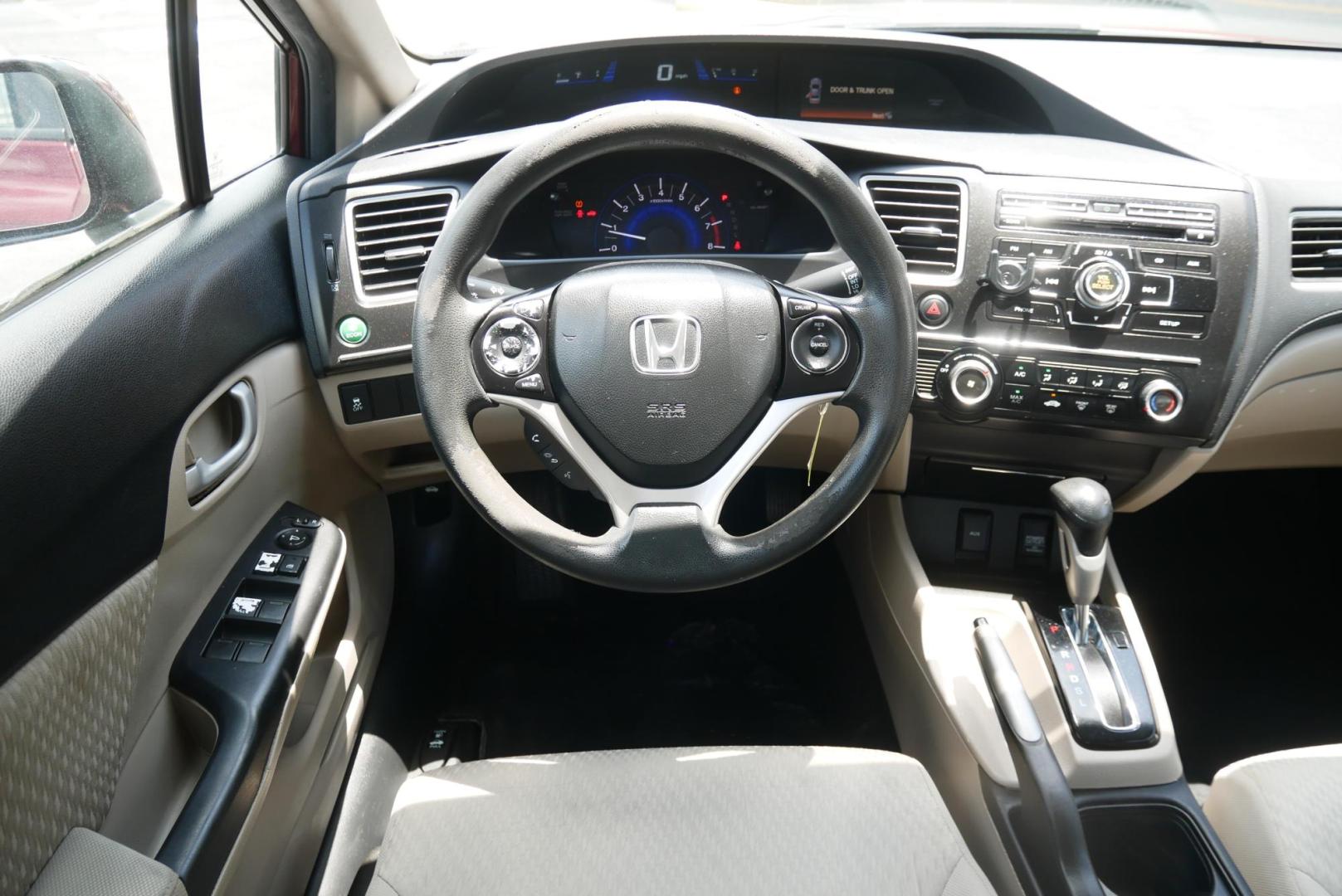 2015 MAROON Honda Civic LX Sedan CVT (2HGFB2F59FH) with an 1.8L L4 SOHC 16V engine, Continuously Variable Transmission transmission, located at 8640 E R L Thornton Fwy, Dallas, TX, 75228, (469) 297-4144, 32.794128, -96.693008 - Photo#14
