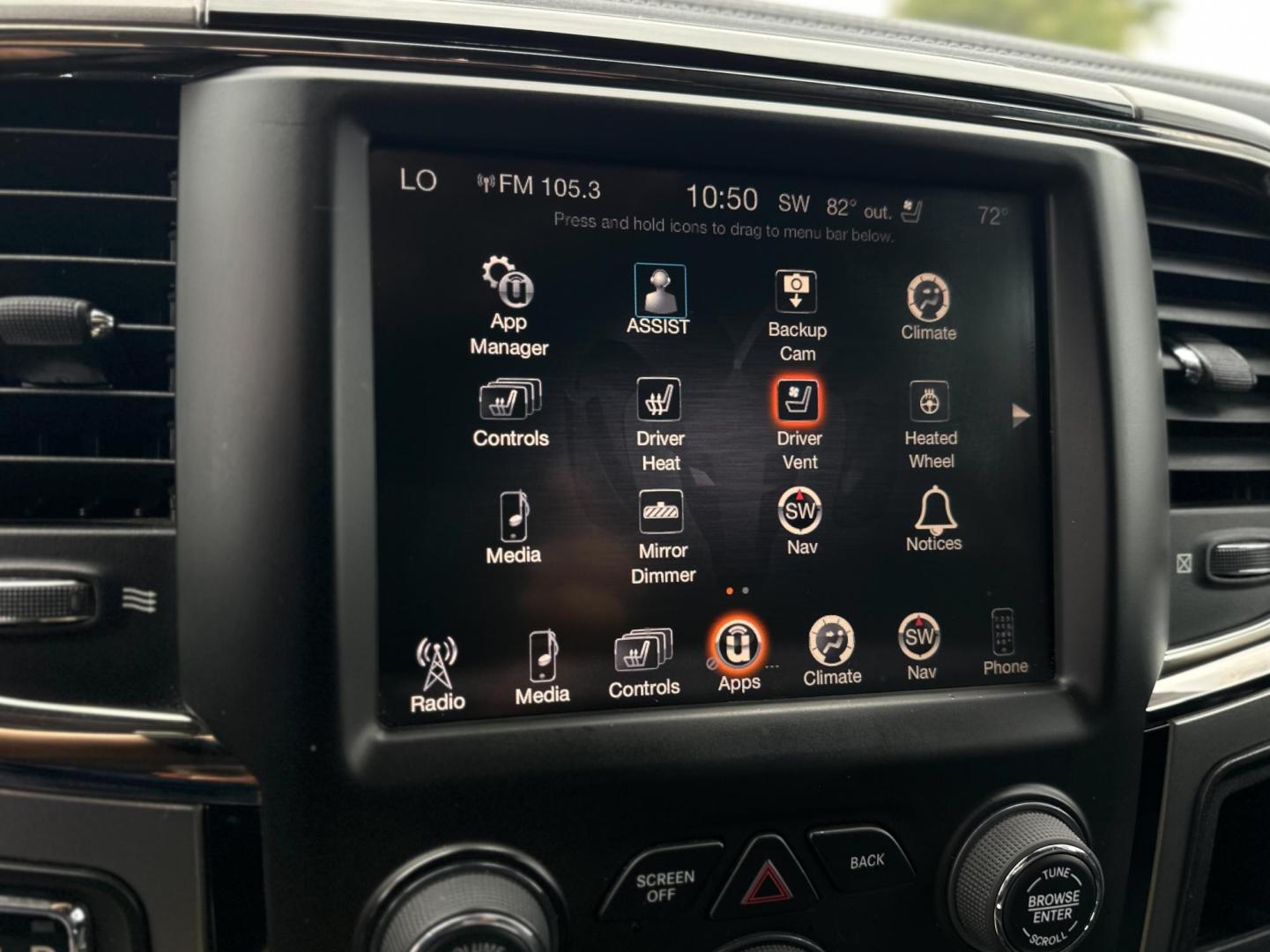 2016 BLACK /BLACK RAM 1500 Sport Crew Cab LWB 4WD (1C6RR7UT5GS) with an 5.7L V8 OHV 16V engine, 6A transmission, located at 8640 E R L Thornton Fwy, Dallas, TX, 75228, (469) 297-4144, 32.794128, -96.693008 - Photo#29