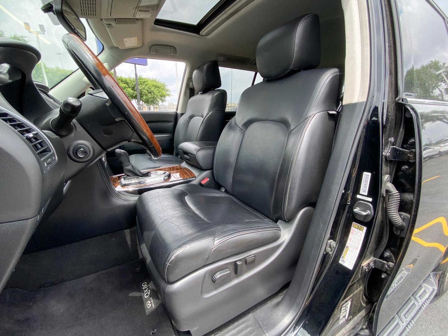 2018 BLACK Infiniti QX80 2WD (JN8AZ2NF5J9) with an 5.6L V8 DOHC 32V engine, 7A transmission, located at 8640 E R L Thornton Fwy, Dallas, TX, 75228, (469) 297-4144, 32.794128, -96.693008 - Photo#8