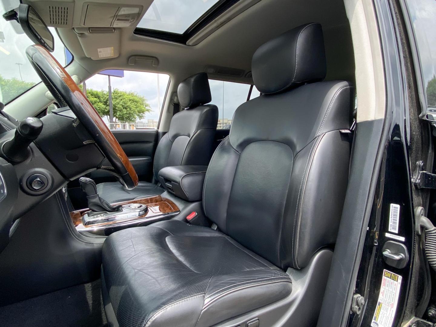 2018 BLACK Infiniti QX80 2WD (JN8AZ2NF5J9) with an 5.6L V8 DOHC 32V engine, 7A transmission, located at 8640 E R L Thornton Fwy, Dallas, TX, 75228, (469) 297-4144, 32.794128, -96.693008 - Photo#9