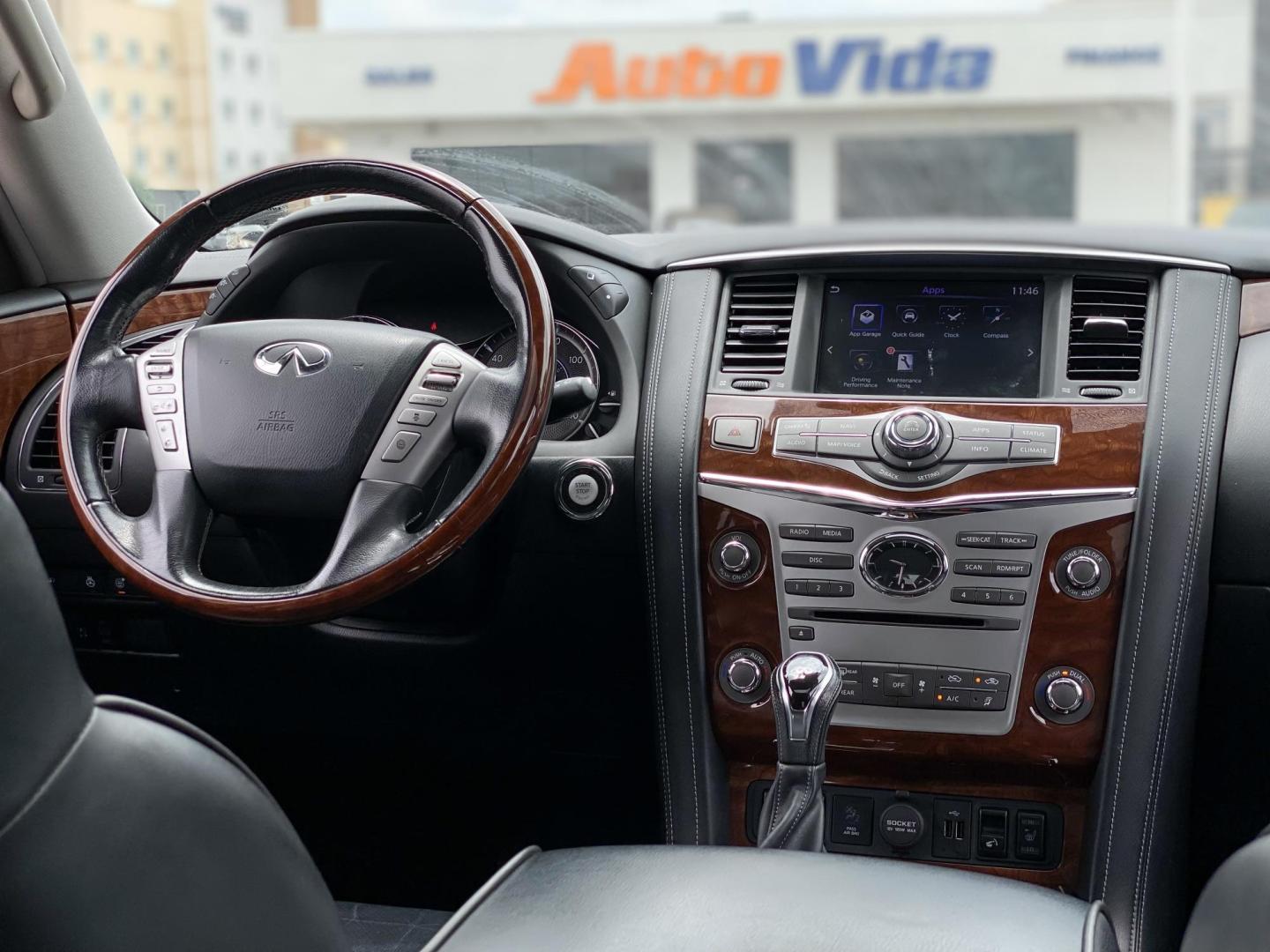 2018 BLACK Infiniti QX80 2WD (JN8AZ2NF5J9) with an 5.6L V8 DOHC 32V engine, 7A transmission, located at 8640 E R L Thornton Fwy, Dallas, TX, 75228, (469) 297-4144, 32.794128, -96.693008 - Photo#22