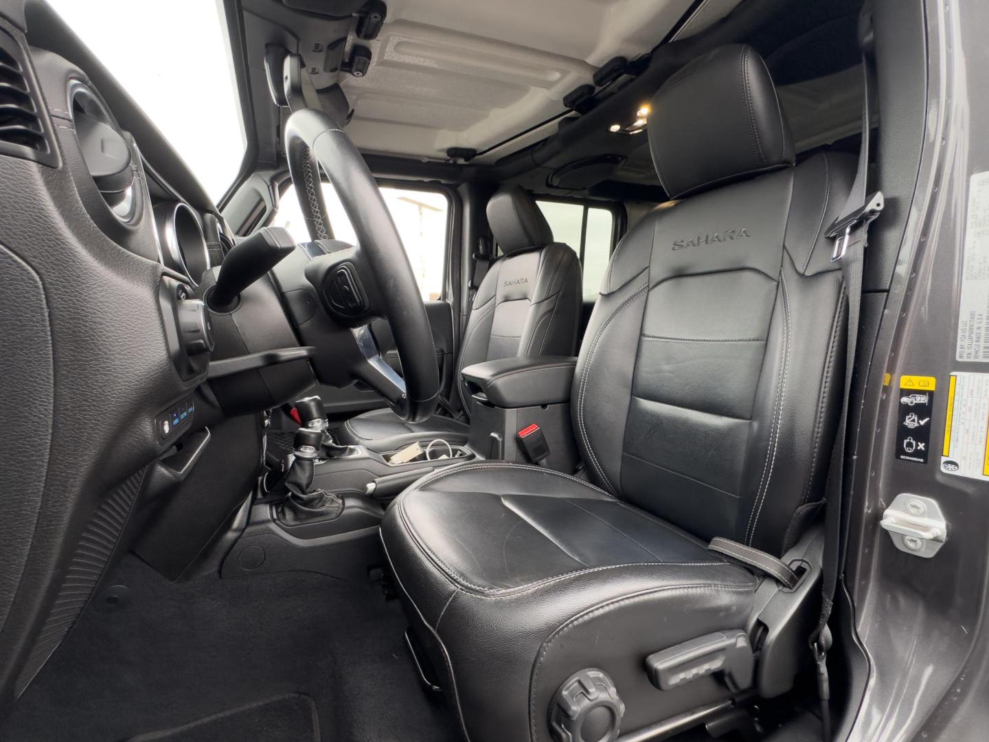 2021 GRAY Jeep Wrangler Unlimited Sahara 4XE (1C4JJXP60MW) with an 2.0L L4 DOHC 16V HYBRID engine, 8A transmission, located at 8640 E R L Thornton Fwy, Dallas, TX, 75228, (469) 297-4144, 32.794128, -96.693008 - Photo#12