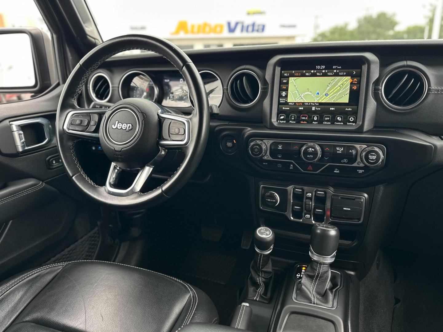 2021 GRAY Jeep Wrangler Unlimited Sahara 4XE (1C4JJXP60MW) with an 2.0L L4 DOHC 16V HYBRID engine, 8A transmission, located at 8640 E R L Thornton Fwy, Dallas, TX, 75228, (469) 297-4144, 32.794128, -96.693008 - Photo#10