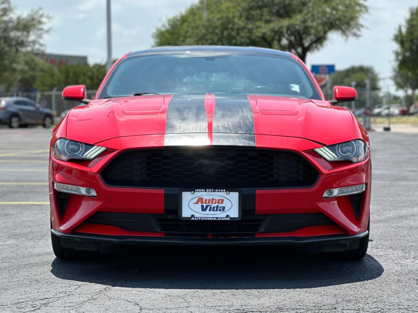 2019 RED Ford Mustang EcoBoost Coupe (1FA6P8TH4K5) with an 2.3L L4 DOHC 16V engine, located at 8640 E R L Thornton Fwy, Dallas, TX, 75228, (469) 297-4144, 32.794128, -96.693008 - Photo#1