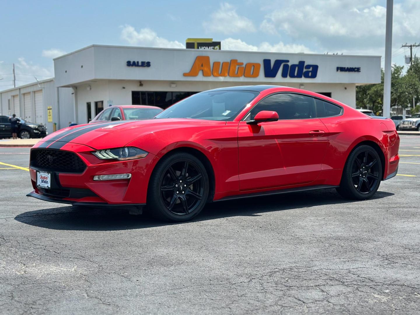2019 RED Ford Mustang EcoBoost Coupe (1FA6P8TH4K5) with an 2.3L L4 DOHC 16V engine, located at 8640 E R L Thornton Fwy, Dallas, TX, 75228, (469) 297-4144, 32.794128, -96.693008 - Photo#6