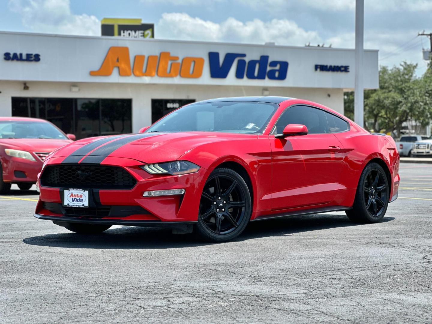 2019 RED Ford Mustang EcoBoost Coupe (1FA6P8TH4K5) with an 2.3L L4 DOHC 16V engine, located at 8640 E R L Thornton Fwy, Dallas, TX, 75228, (469) 297-4144, 32.794128, -96.693008 - Photo#7