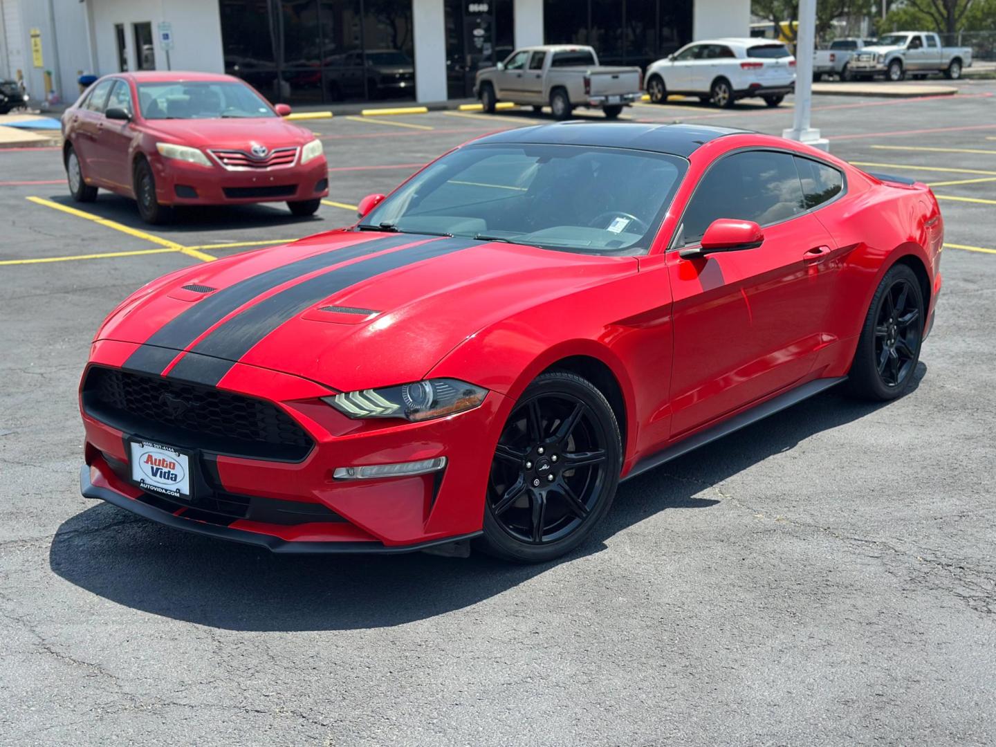 2019 RED Ford Mustang EcoBoost Coupe (1FA6P8TH4K5) with an 2.3L L4 DOHC 16V engine, located at 8640 E R L Thornton Fwy, Dallas, TX, 75228, (469) 297-4144, 32.794128, -96.693008 - Photo#8