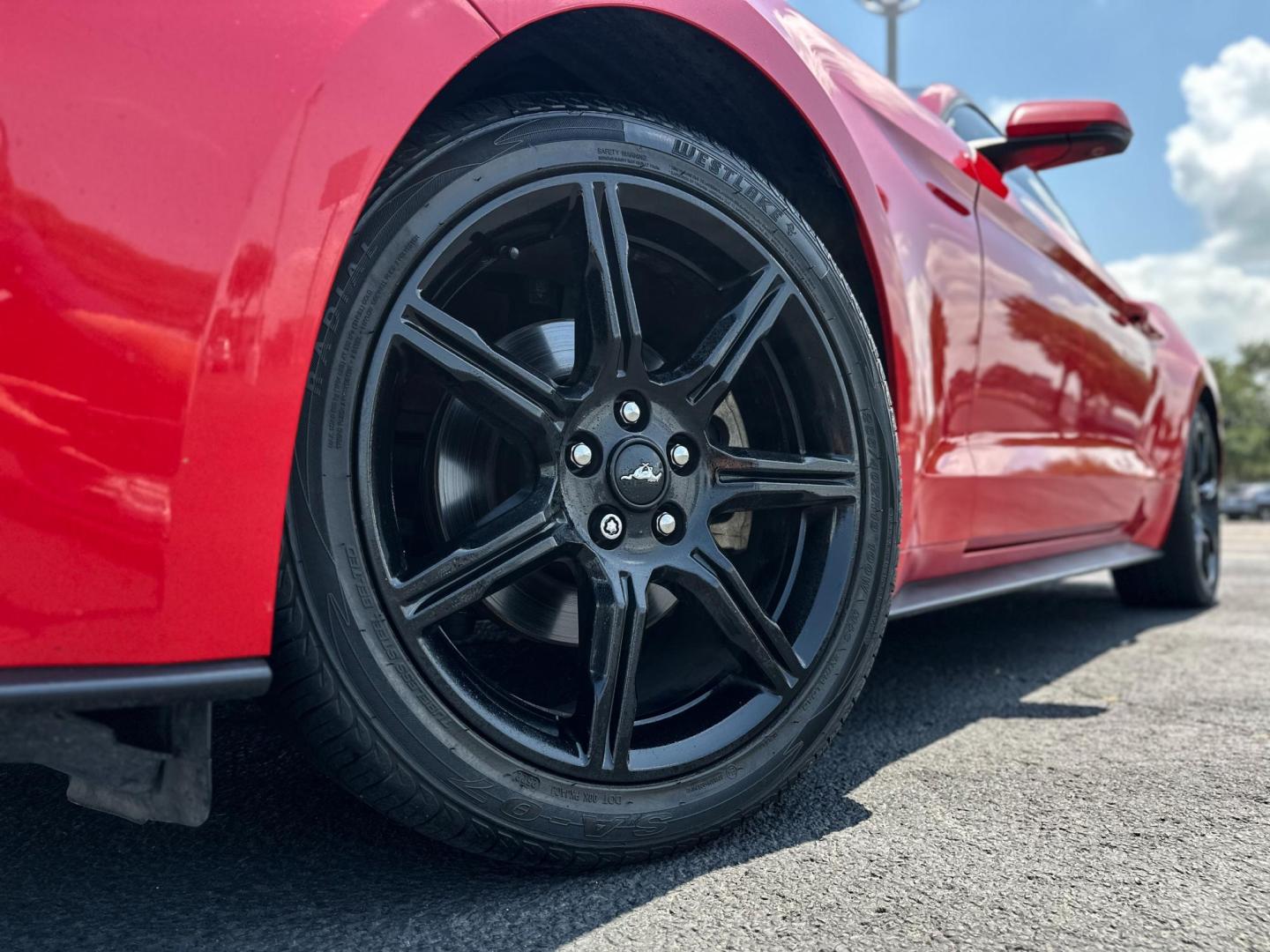 2019 RED Ford Mustang EcoBoost Coupe (1FA6P8TH4K5) with an 2.3L L4 DOHC 16V engine, located at 8640 E R L Thornton Fwy, Dallas, TX, 75228, (469) 297-4144, 32.794128, -96.693008 - Photo#9