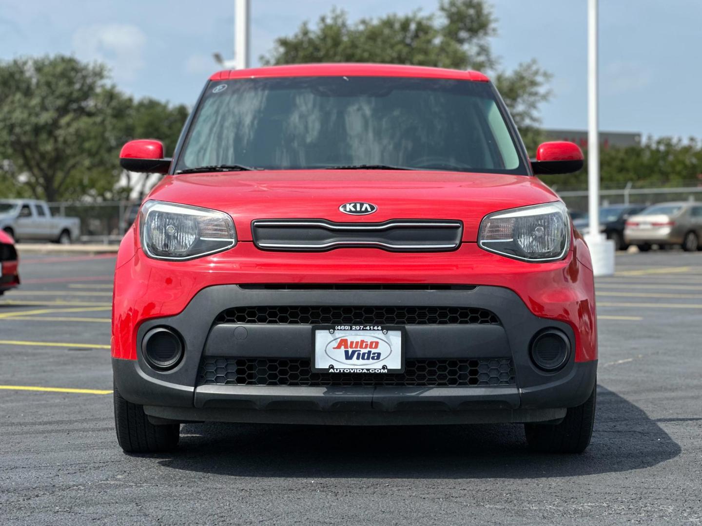 2019 RED Kia Soul Base 6M (KNDJN2A25K7) with an 1.6L L4 DOHC 16V engine, 6M transmission, located at 8640 E R L Thornton Fwy, Dallas, TX, 75228, (469) 297-4144, 32.794128, -96.693008 - Photo#1