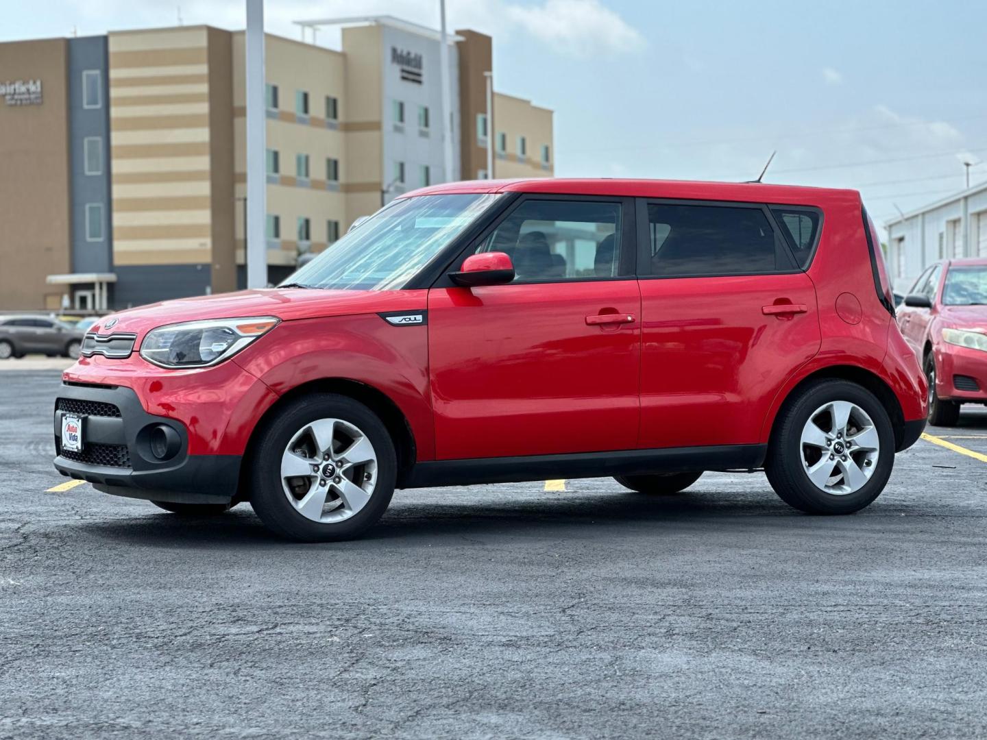 2019 RED Kia Soul Base 6M (KNDJN2A25K7) with an 1.6L L4 DOHC 16V engine, 6M transmission, located at 8640 E R L Thornton Fwy, Dallas, TX, 75228, (469) 297-4144, 32.794128, -96.693008 - Photo#6