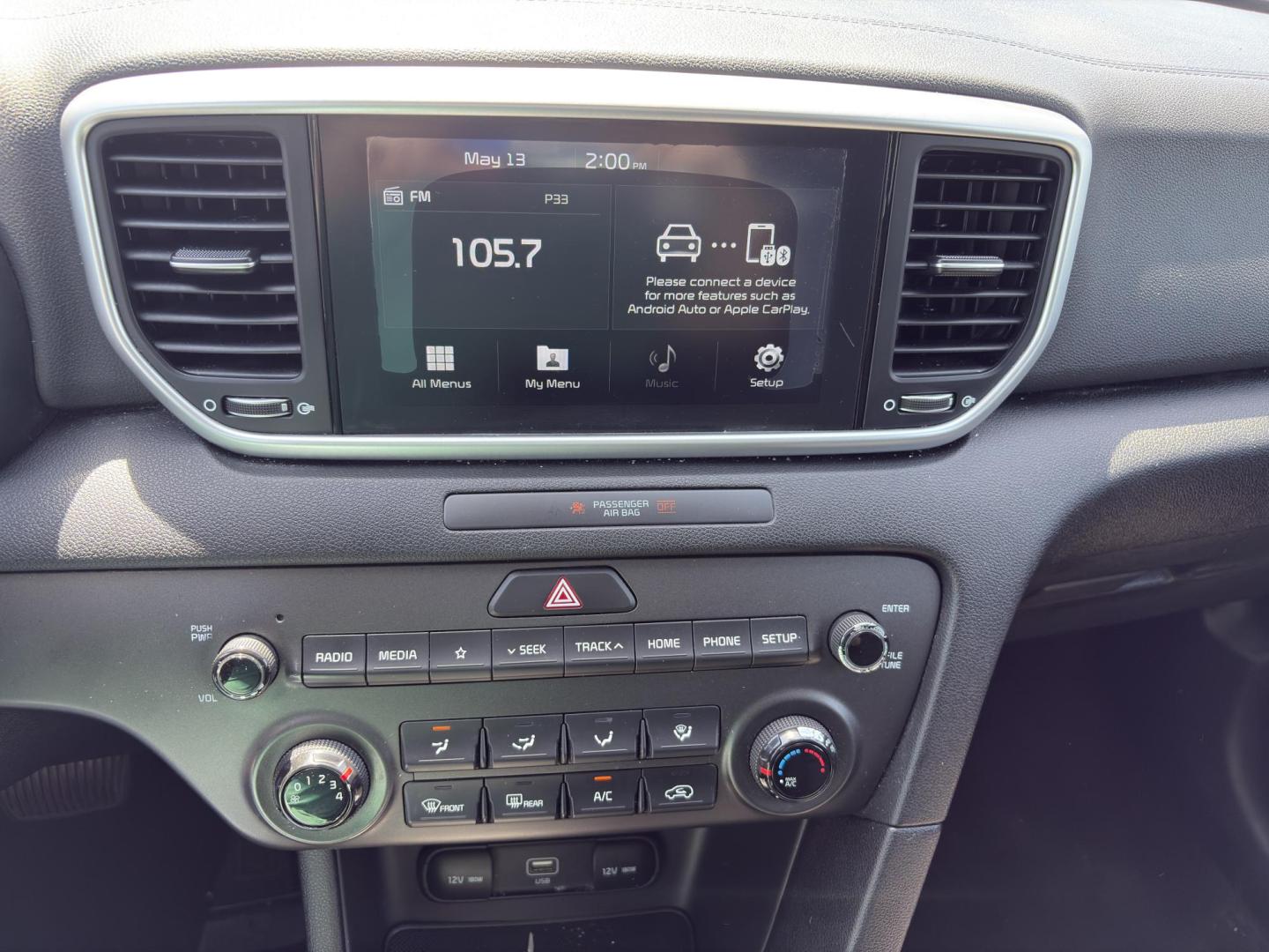 2020 GRAY Kia Sportage LX AWD (KNDPMCAC8L7) with an 2.4L V6 DOHC 24V engine, 6A transmission, located at 8640 E R L Thornton Fwy, Dallas, TX, 75228, (469) 297-4144, 32.794128, -96.693008 - Photo#13