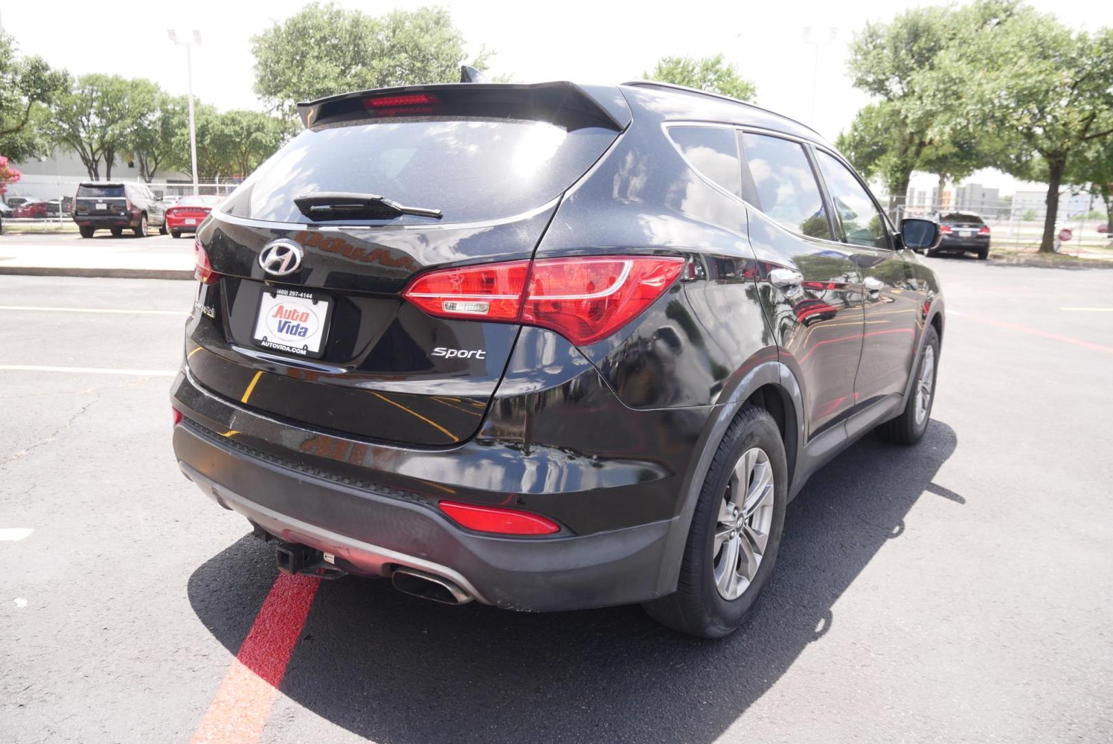 2016 BLACK Hyundai Santa Fe Sport 2.4 FWD (5XYZU3LB8GG) with an 2.4L L4 DOHC 16V engine, 6-Speed Automatic transmission, located at 8640 E R L Thornton Fwy, Dallas, TX, 75228, (469) 297-4144, 32.794128, -96.693008 - Photo#2