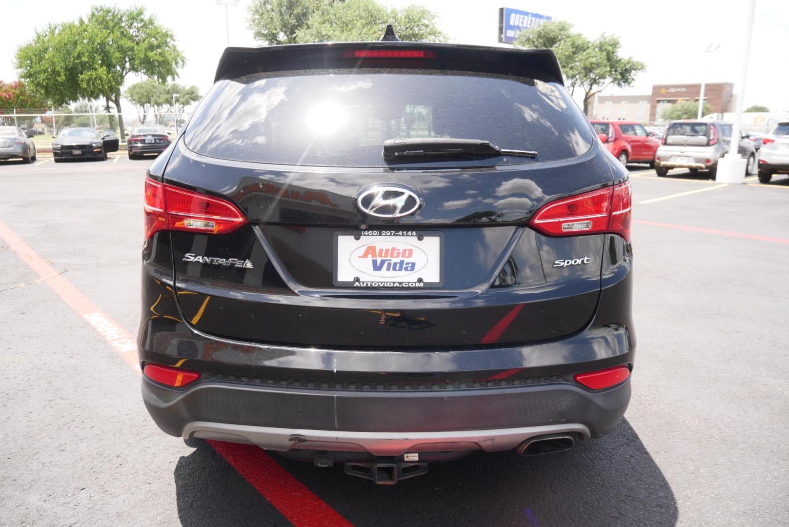 2016 BLACK Hyundai Santa Fe Sport 2.4 FWD (5XYZU3LB8GG) with an 2.4L L4 DOHC 16V engine, 6-Speed Automatic transmission, located at 8640 E R L Thornton Fwy, Dallas, TX, 75228, (469) 297-4144, 32.794128, -96.693008 - Photo#3