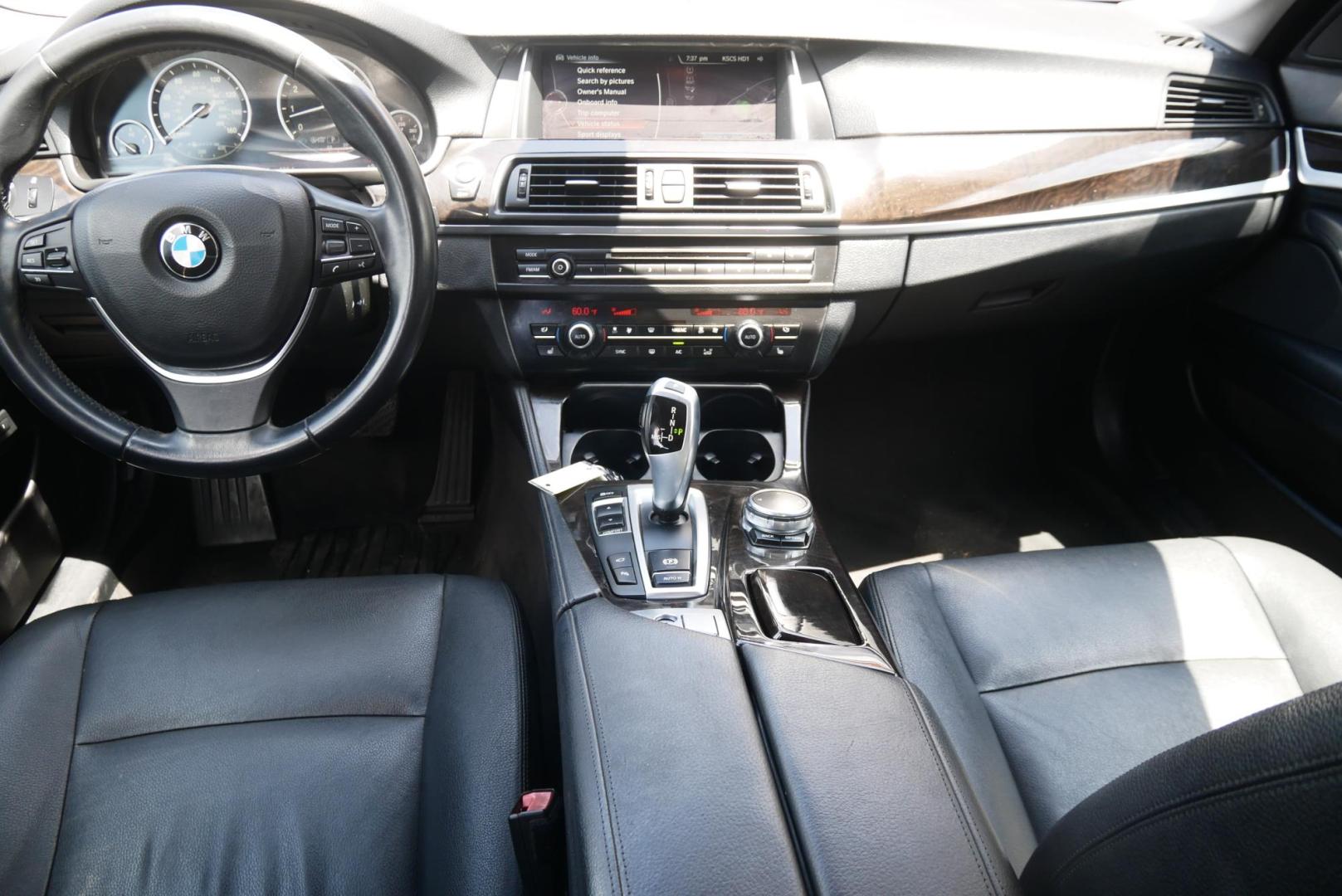 2015 BLACK BMW 5-Series 535i (WBA5B1C5XFG) with an 3.0L L6 DOHC 24V engine, 8-Speed Automatic transmission, located at 8640 E R L Thornton Fwy, Dallas, TX, 75228, (469) 297-4144, 32.794128, -96.693008 - Photo#19