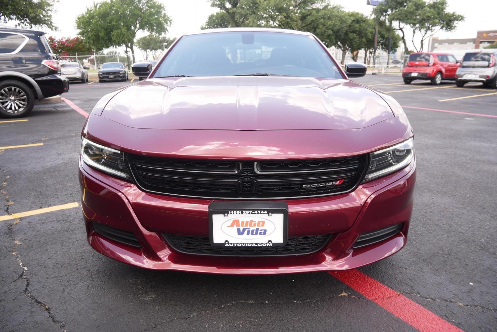 2023 RED Dodge Charger SXT (2C3CDXBG7PH) with an 3.6L V6 DOHC 24V engine, 8A transmission, located at 8640 E R L Thornton Fwy, Dallas, TX, 75228, (469) 297-4144, 32.794128, -96.693008 - Photo#7
