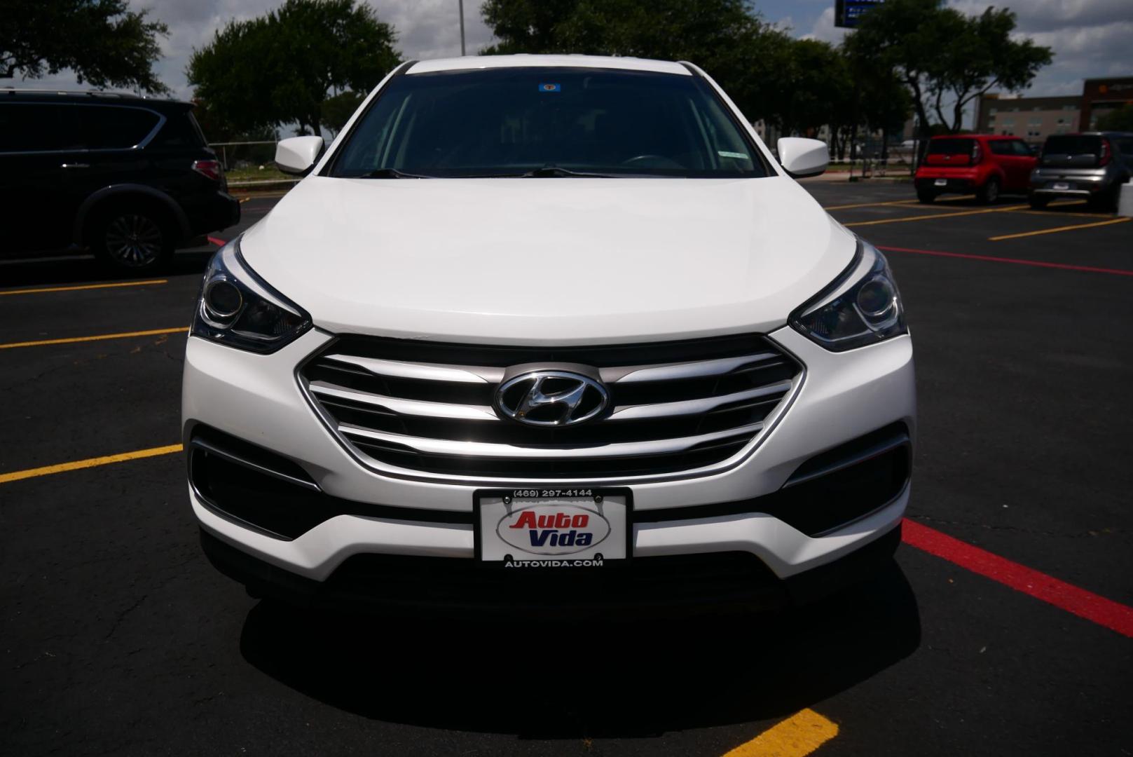 2018 WHITE Hyundai Santa Fe Sport 2.4 FWD (5NMZT3LB3JH) with an 2.4L L4 DOHC 16V engine, 6A transmission, located at 8640 E R L Thornton Fwy, Dallas, TX, 75228, (469) 297-4144, 32.794128, -96.693008 - Photo#7