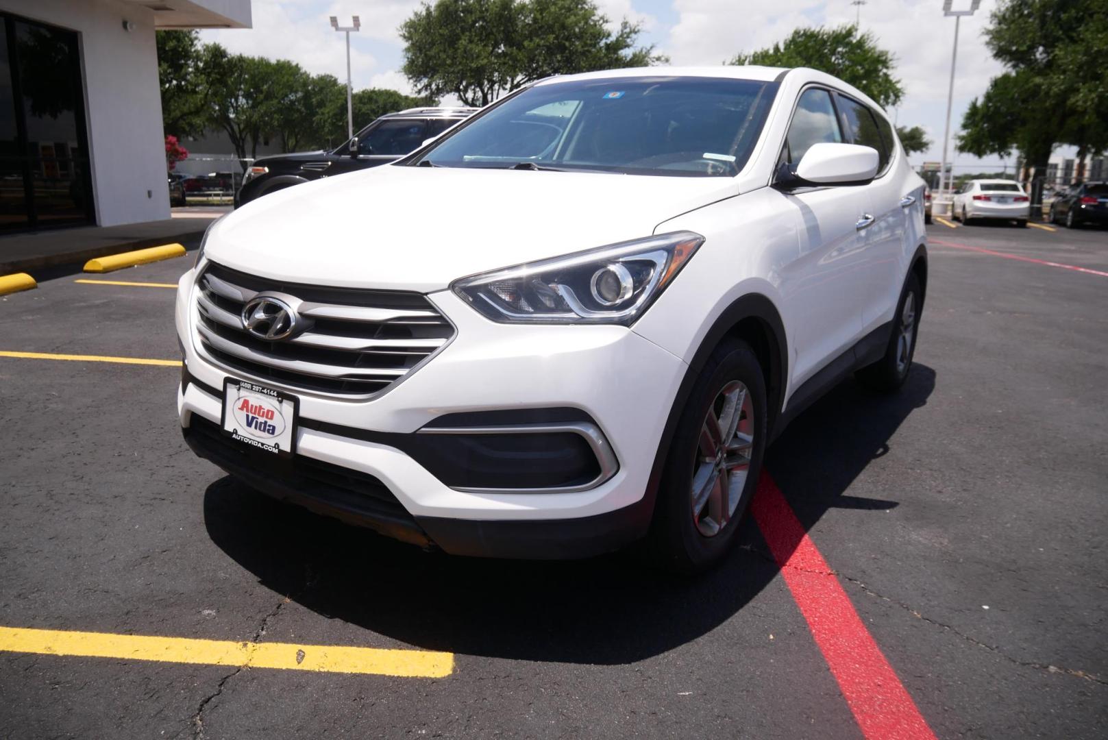 2018 WHITE Hyundai Santa Fe Sport 2.4 FWD (5NMZT3LB3JH) with an 2.4L L4 DOHC 16V engine, 6A transmission, located at 8640 E R L Thornton Fwy, Dallas, TX, 75228, (469) 297-4144, 32.794128, -96.693008 - Photo#6